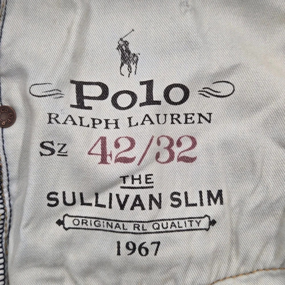 Polo Ralph Lauren Sullivan Slim Jeans Blue Medium Wash Mens 42x32 Denim Stretch